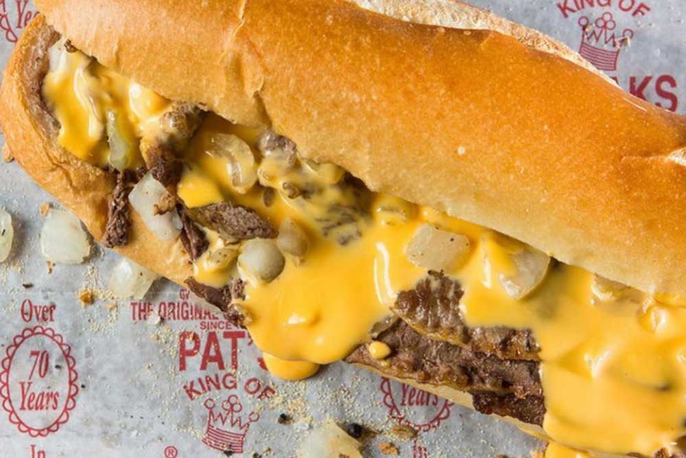 photo shows one of our selection of Best Cheesesteak Sandwiches in Philadelphia