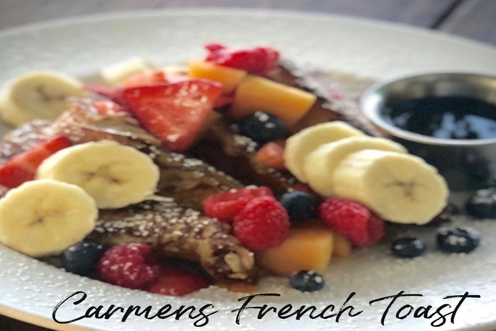 a sweet brunch of bananas and crepes at the Breadwinners cafe, on our Brunch Places in Dallas guide