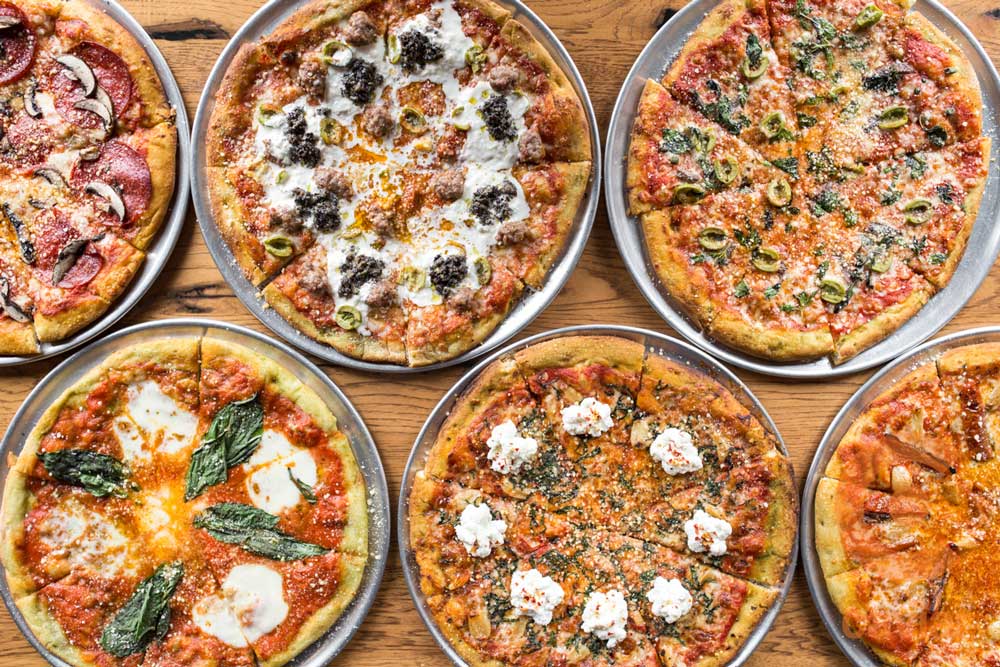 pizza selection from the Italian village, featured in our Best Italian Restaurants in Chicago list