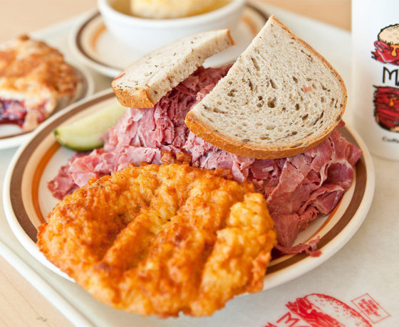 deconstructed beef sandwich from manny's in chicago