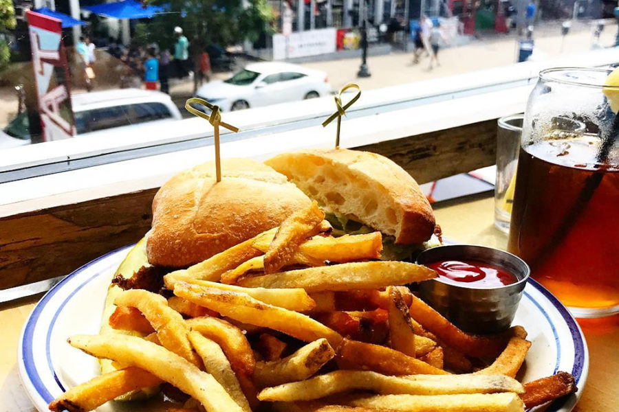 sandwich and fries from roofers union DC