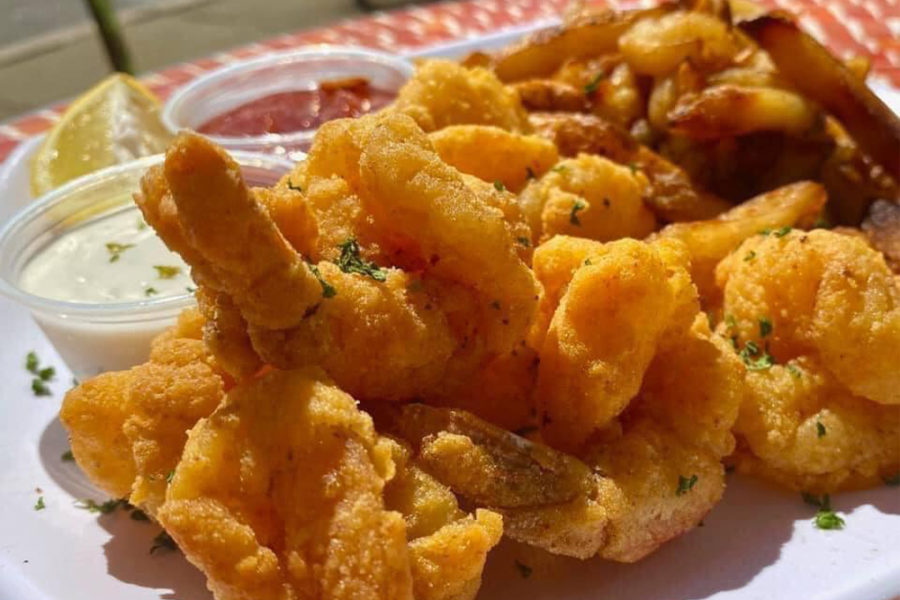 fried shrimp from yo mama's restaurant in birmingham, alabama