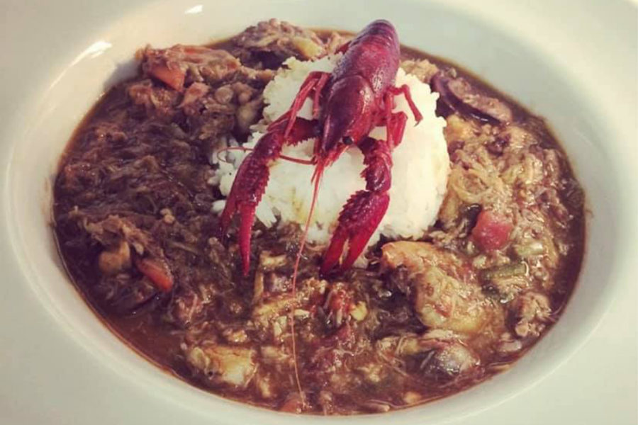 lobster gumbo from twisted soul cookhouse and pours in atlanta, georgia