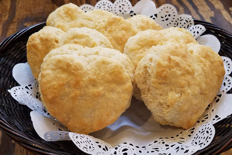 fresh biscuits from sweet maple cafe in chicago, illinois