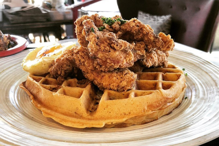 chicken and waffles from my two cents in los angeles