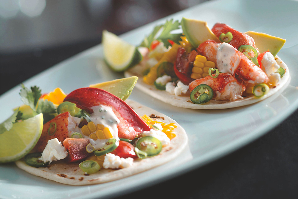 seafood tacos from Eddie V's Prime Seafood in tampa