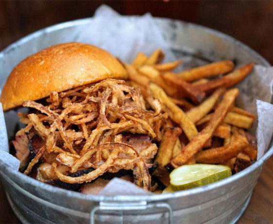 sandwich and side of fries from trademan's in philly