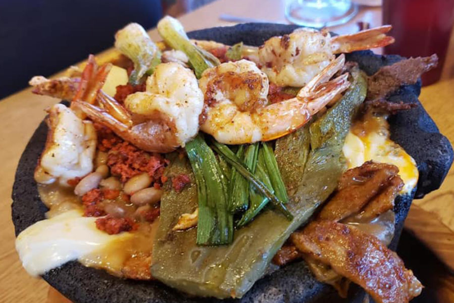 shrimp taco from chakas mexican restaurant in denver