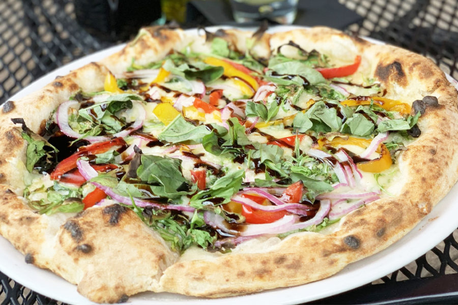 vegetarian pizza from marco's coal fired in denver