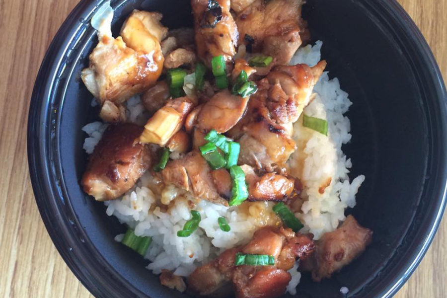teriyaki chicken and rice from L&L hawaiian barbecue in denver