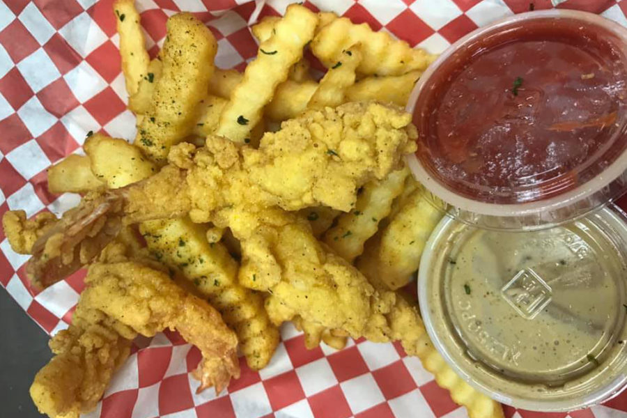 fried fish and fries from snappy catfish in dallas