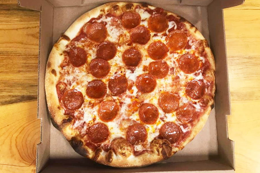 pepperoni pizza from ian's pizza in denver