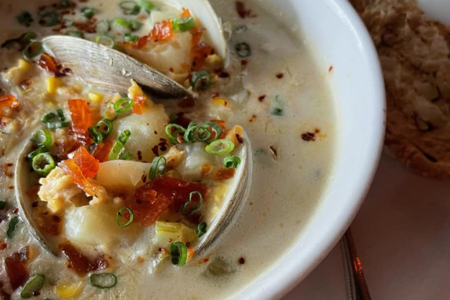 fresh clam chowder from travern at ivy city smokehouse in DC