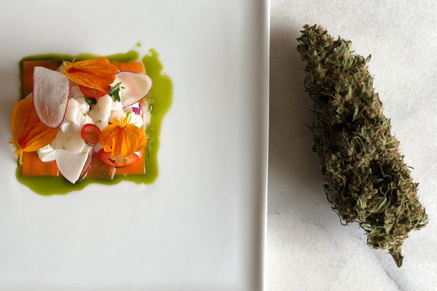 infused meal and cannabis bud from altered plates in los angeles