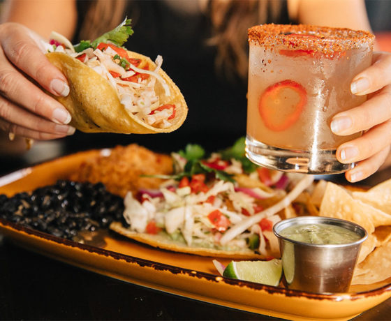 taco and margarita from the portside bar in san diego