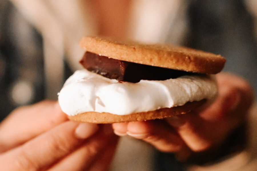 s'mores from campfire in carlsbad, california