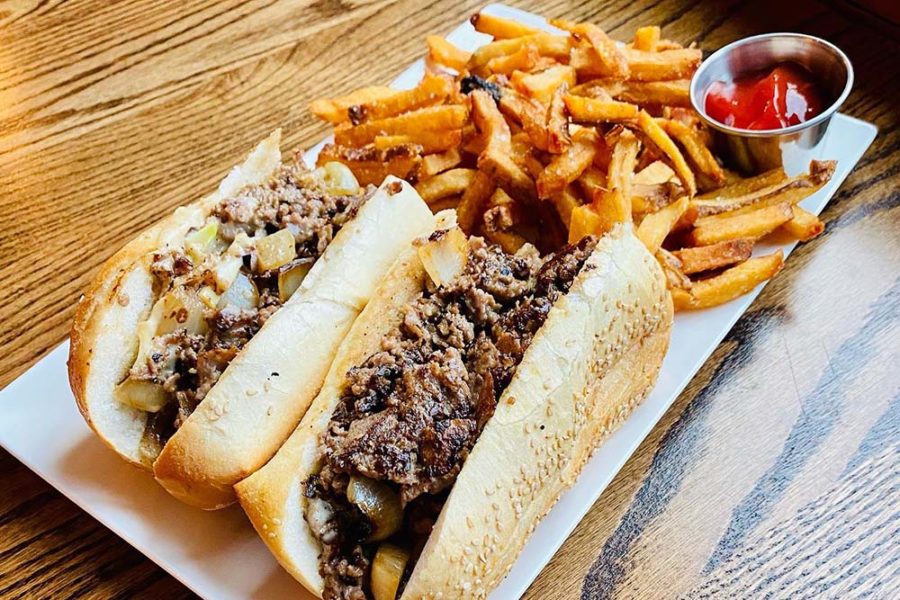 philly cheesesteak and fries from community in philly