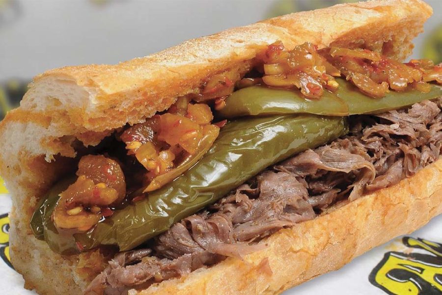 Italian beef sandwich from A's beef in Chicago 