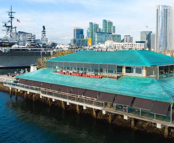 the exterior of top of the market in san diego