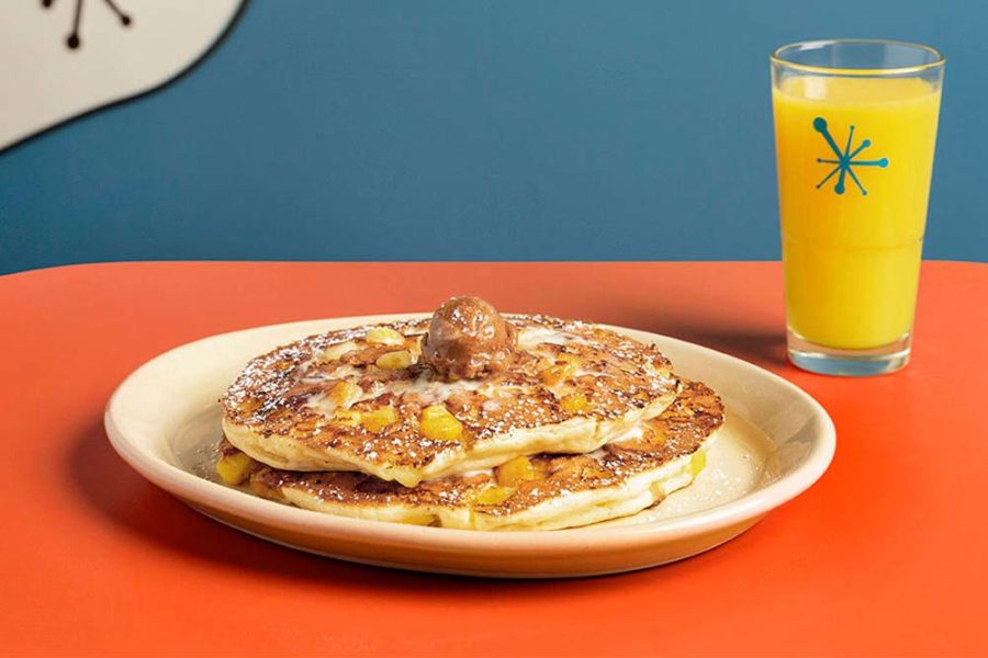 pineapple pancakes from snooze, an a.m. eatery in phoenix, arizona
