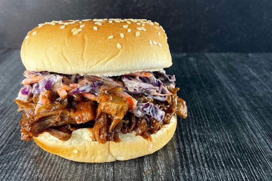 pulled pork sandwich from farmacy vegan kitchen in tampa