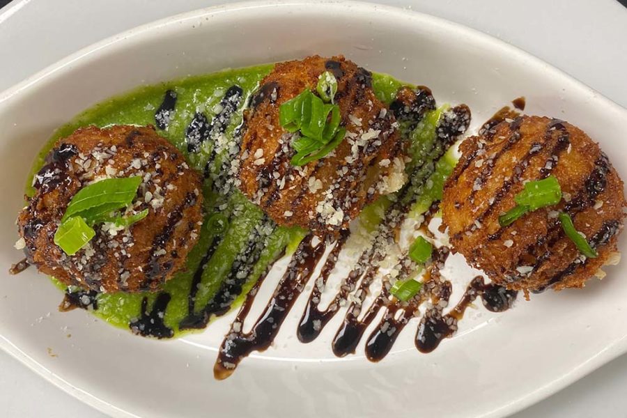 fried green tomatoes from cranelli's italian restaurant in lone tree, colorado