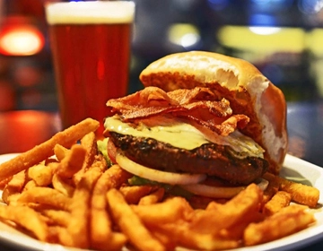 cheeseburger and fries