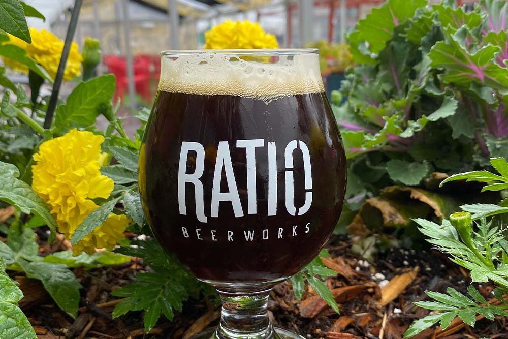 glass of beer from ratio beer works in Denver 