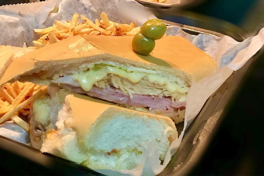 cuban sandwich and fries from el cristo restaurant and cafeteria in miami
