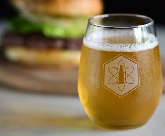 cold glass of beer from manhattan project beer co. in dallas