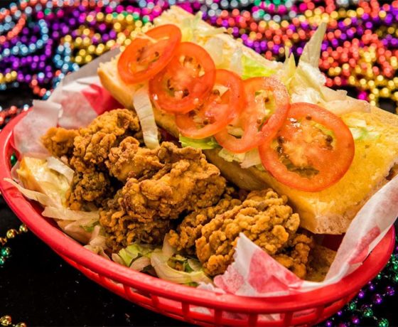 fried chicken sub sandwich from the lost cajun in highland ranch, colorado