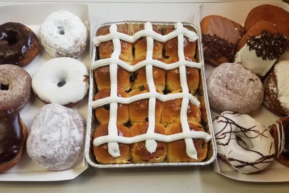 Doughnuts and other fresh pastries from Stocks Bakery, Philadelphia, PA