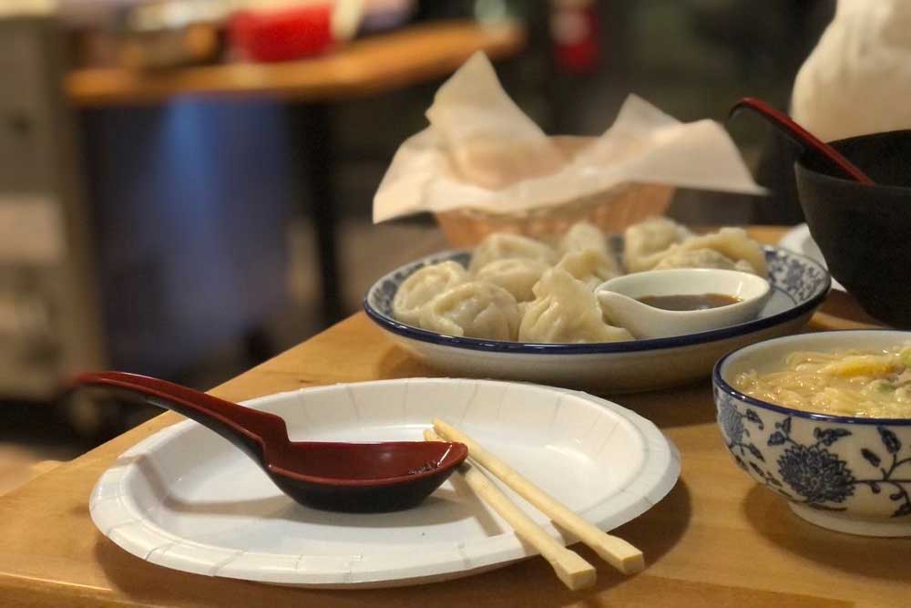 Dumplings and Noodles from MDM Noodles, Boston, MA