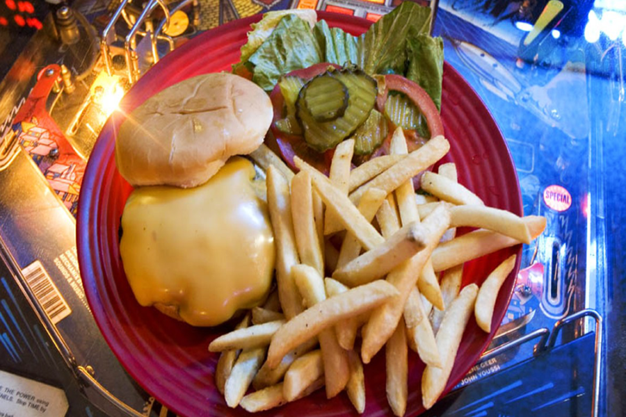 cheeseburger and a side of fries from harvey's in phoenix