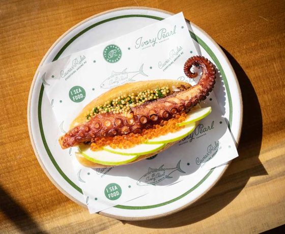octopus sandwich from Ivory Pearl in Boston