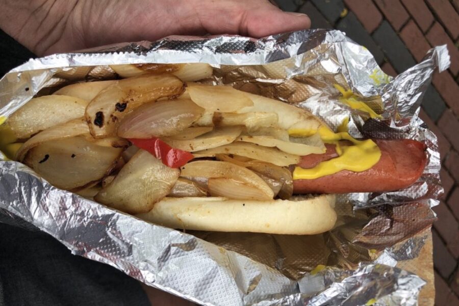 hotdog from Boston Doghouse in Boston