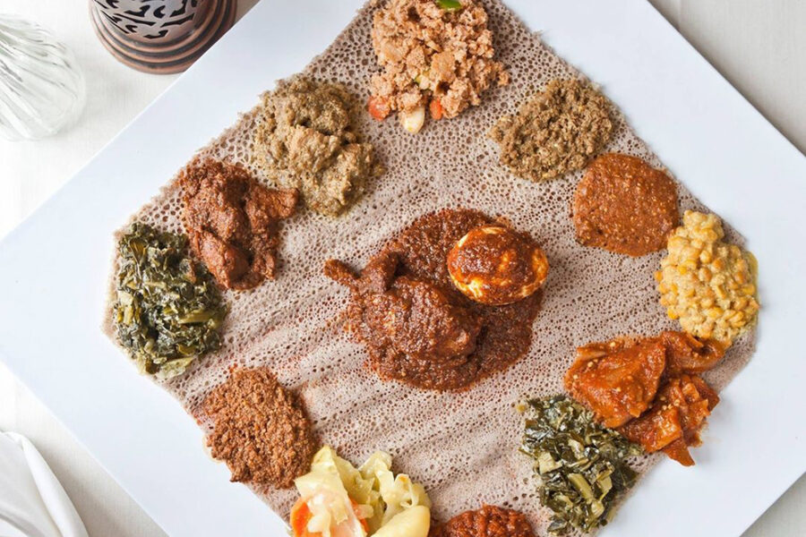 Ethiopian food from Das Ethiopian Cuisine.
