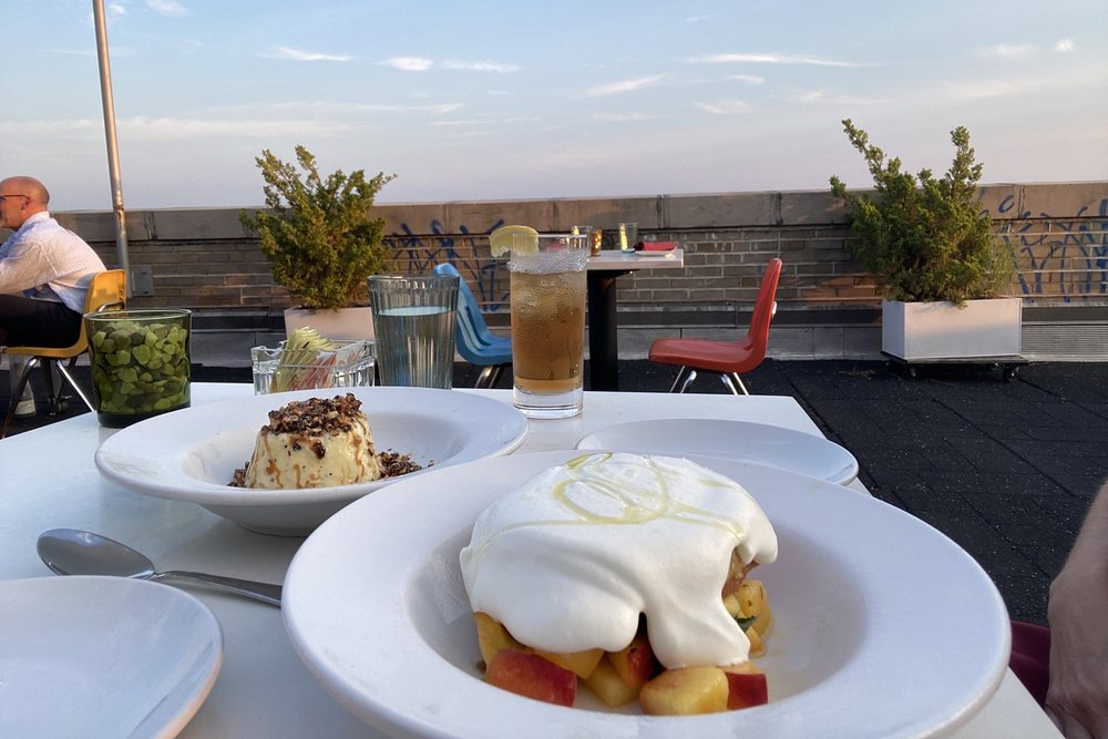 Dessert from the rooftop at Irwin's in Philadelphia