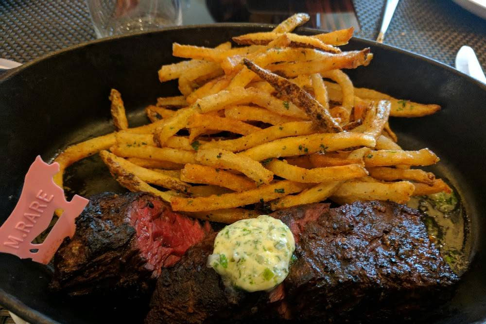 steak and fries from BLT Steak in Charlotte