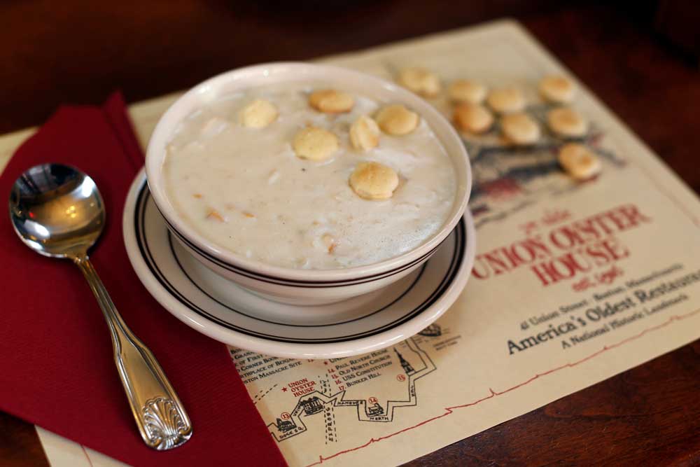 clam chowder from Union Oyster House in Boston