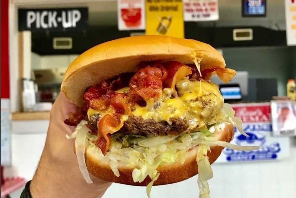 a bacon cheeseburger from Thee Burger Spot in tampa, florida