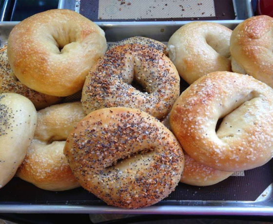 variety of bagels from leroy's bagels