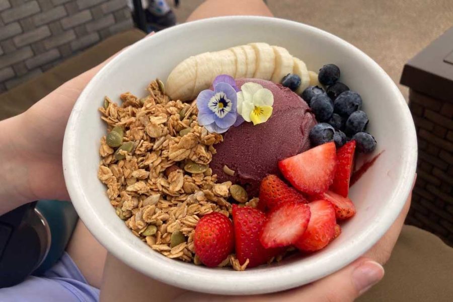 acai bowl from triology cafe in san diego