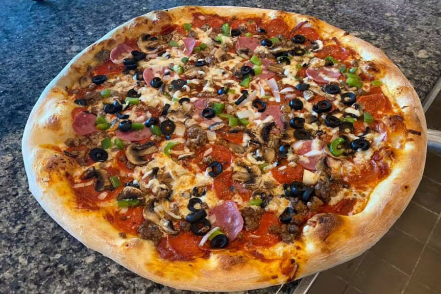 pizza from Yonkers Pizza in Dallas