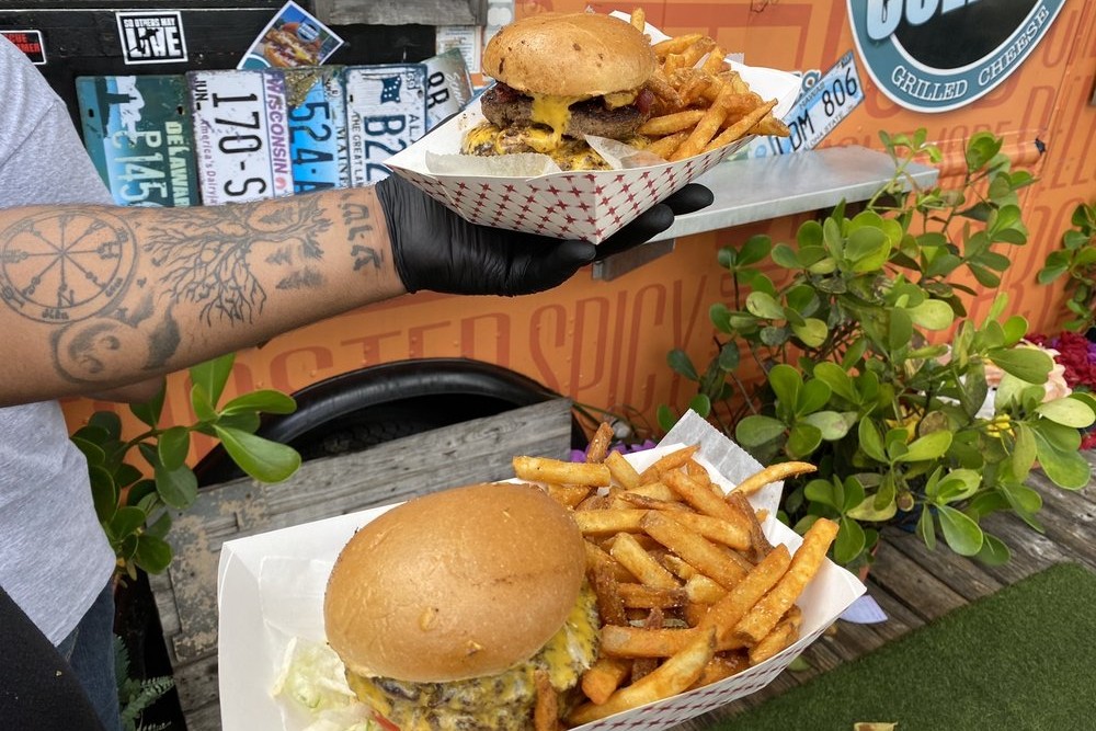 burgers and fries from burger culture in tampa, florida