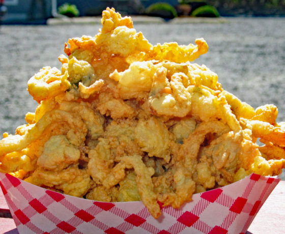 bowl of fried clams from clam box of ipswich in boston