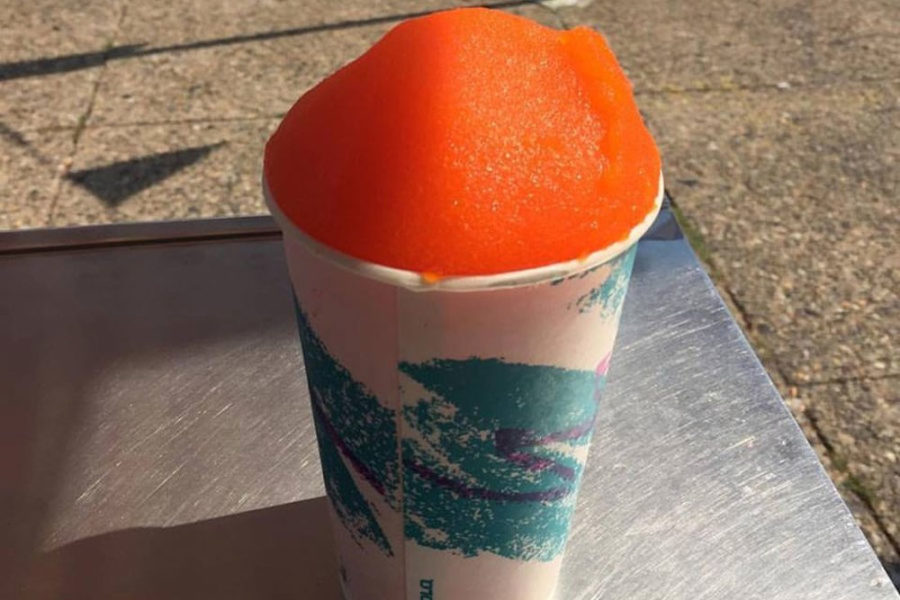 orange water ice from pop's homemade italian ice in philadelphia