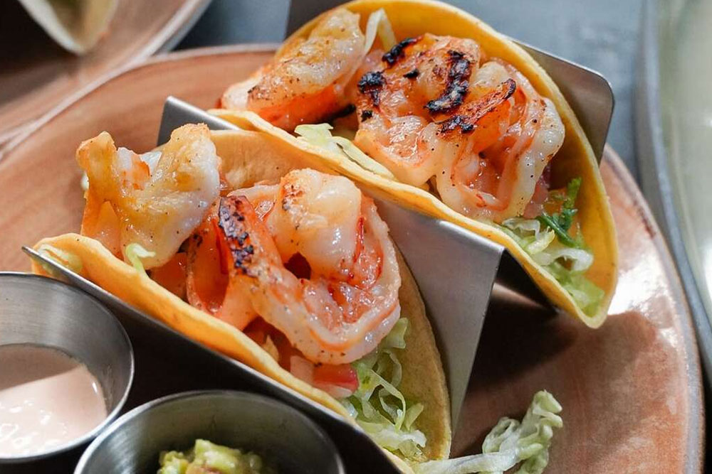 Shrimp Tacos from Tequiztlan Mexican Restaurant and Tequila Bar, Miami, FL