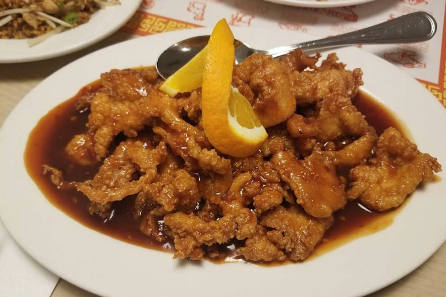 orange chicken from wong's chinese cuisine in pheonix