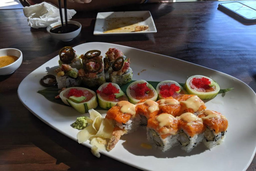 assortment of sushi from yume ramen, sushi, and bar in charlotte